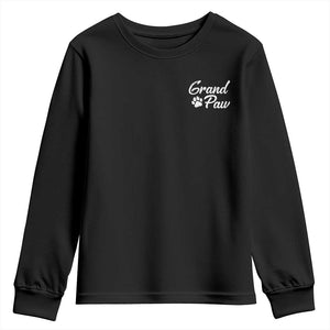 Grandpaw Youth Sweatshirt Best Dog Grandpa Fathers Day Gift From Dog TS10 Black Print Your Wear