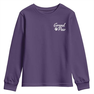 Grandpaw Youth Sweatshirt Best Dog Grandpa Fathers Day Gift From Dog TS10 Purple Print Your Wear