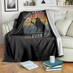 Best Grandpaw Ever Throw Blanket Retro Dog Grandpa Fathers Day Gift From Dog TS10 Print Your Wear
