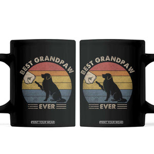 Best Grandpaw Ever Coffee Mug Retro Dog Grandpa Fathers Day Gift From Dog TS10 Black Print Your Wear