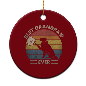 Best Grandpaw Ever Ceramic Ornament Retro Dog Grandpa Fathers Day Gift From Dog TS10 1pc Red Print Your Wear