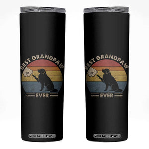 Best Grandpaw Ever Skinny Tumbler Retro Dog Grandpa Fathers Day Gift From Dog TS10 Black Print Your Wear