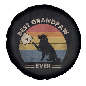 Best Grandpaw Ever Spare Tire Cover Retro Dog Grandpa Fathers Day Gift From Dog TS10 Print Your Wear