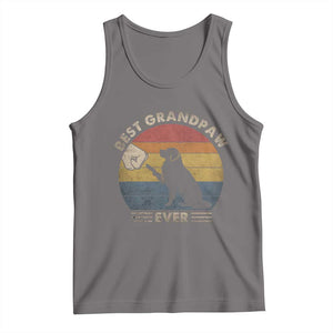 Best Grandpaw Ever Tank Top Retro Dog Grandpa Fathers Day Gift From Dog TS10 Deep Heather Print Your Wear