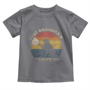 Best Grandpaw Ever Toddler T Shirt Retro Dog Grandpa Fathers Day Gift From Dog TS10 Charcoal Print Your Wear