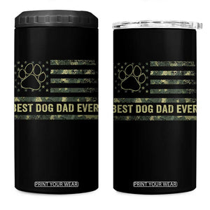 Best Dog Dad Ever 4 in 1 Can Cooler Tumbler Camo American Flag USA Fathers Day Gift for Dog Lovers TS10 One Size: 16 oz Black Print Your Wear