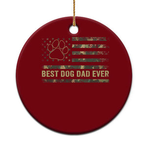 Best Dog Dad Ever Ceramic Ornament Camo American Flag USA Fathers Day Gift for Dog Lovers TS10 1pc Red Print Your Wear