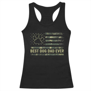 Best Dog Dad Ever Racerback Tank Top Camo American Flag USA Fathers Day Gift for Dog Lovers TS10 Black Print Your Wear