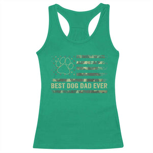 Best Dog Dad Ever Racerback Tank Top Camo American Flag USA Fathers Day Gift for Dog Lovers TS10 Irish Green Print Your Wear