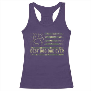 Best Dog Dad Ever Racerback Tank Top Camo American Flag USA Fathers Day Gift for Dog Lovers TS10 Purple Print Your Wear