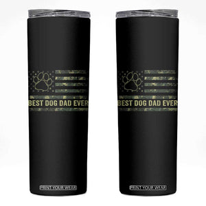 Best Dog Dad Ever Skinny Tumbler Camo American Flag USA Fathers Day Gift for Dog Lovers TS10 Black Print Your Wear