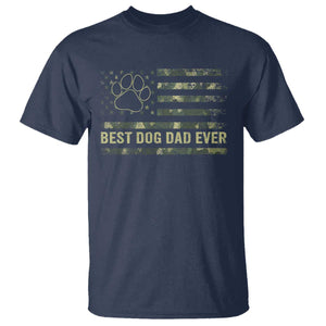 Best Dog Dad Ever T Shirt Camo American Flag USA Fathers Day Gift for Dog Lovers TS10 Navy Print Your Wear