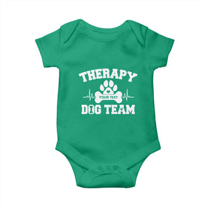 Personalized Therapy Dog Team Baby Onesie Custom Name TS10 Irish Green Print Your Wear