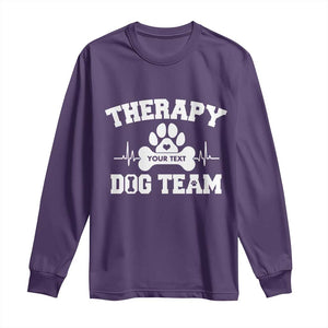 Personalized Therapy Dog Team Long Sleeve Shirt Custom Name TS10 Purple Print Your Wear