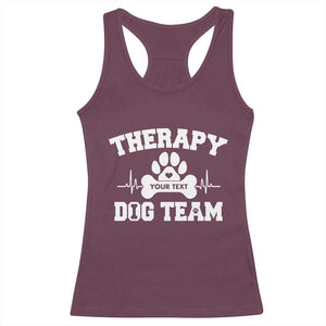 Personalized Therapy Dog Team Racerback Tank Top Custom Name TS10 Maroon Print Your Wear