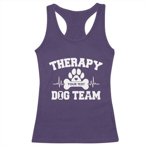 Personalized Therapy Dog Team Racerback Tank Top Custom Name TS10 Purple Print Your Wear