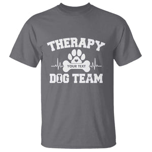 Personalized Therapy Dog Team T Shirt Custom Name TS10 Charcoal Print Your Wear