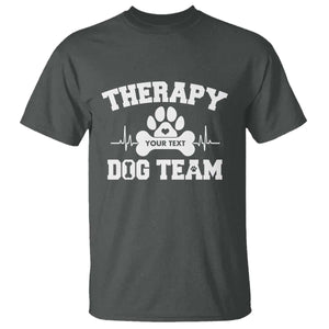 Personalized Therapy Dog Team T Shirt Custom Name TS10 Dark Heather Print Your Wear
