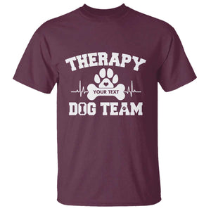 Personalized Therapy Dog Team T Shirt Custom Name TS10 Maroon Print Your Wear