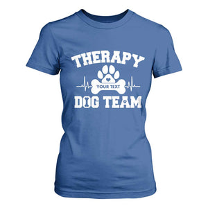Personalized Therapy Dog Team T Shirt For Women Custom Name TS10 Royal Blue Print Your Wear