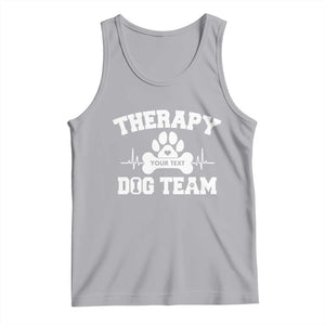 Personalized Therapy Dog Team Tank Top Custom Name TS10 Athletic Heather Print Your Wear