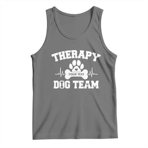 Personalized Therapy Dog Team Tank Top Custom Name TS10 Black Heather Print Your Wear
