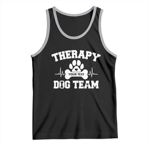 Personalized Therapy Dog Team Tank Top Custom Name TS10 Black Athletic Heather Print Your Wear