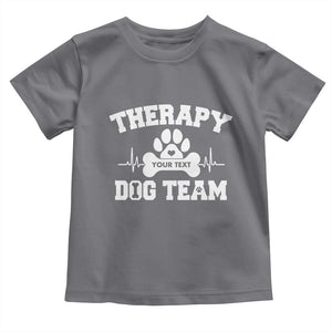 Personalized Therapy Dog Team Toddler T Shirt Custom Name TS10 Charcoal Print Your Wear