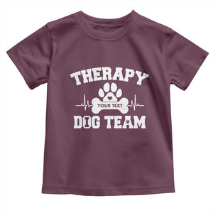 Personalized Therapy Dog Team Toddler T Shirt Custom Name TS10 Maroon Print Your Wear