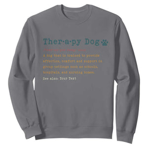 Personalized Therapy Dog Sweatshirt Retro Custom Name Pet Partners TS10 Charcoal Print Your Wear