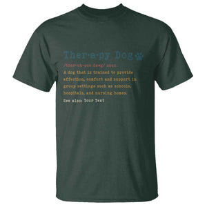 Personalized Therapy Dog T Shirt Retro Custom Name Pet Partners TS10 Dark Forest Green Print Your Wear