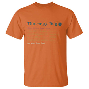 Personalized Therapy Dog T Shirt Retro Custom Name Pet Partners TS10 Orange Print Your Wear