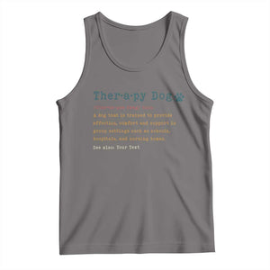 Personalized Therapy Dog Tank Top Retro Custom Name Pet Partners TS10 Deep Heather Print Your Wear