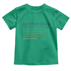 Personalized Therapy Dog Toddler T Shirt Retro Custom Name Pet Partners TS10 Irish Green Print Your Wear