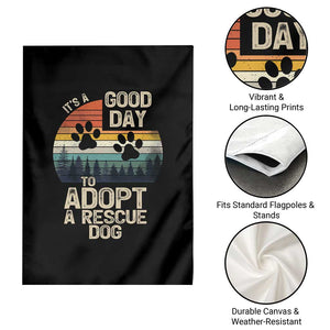 Dog Rescue Garden Flag Retro Its A Good Day to Adopt Rescue Dog TS10 Print Your Wear