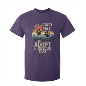 Dog Rescue T Shirt For Kid Retro Its A Good Day to Adopt Rescue Dog TS10 Purple Print Your Wear