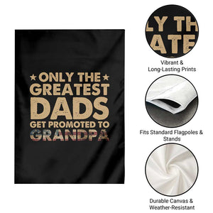 Greatest Dads Get Promoted To Grandpa Garden Flag Retro American Flag Fathers Day New Grandpa Gift