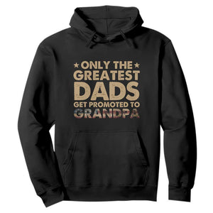 Greatest Dads Get Promoted To Grandpa Hoodie Retro American Flag Fathers Day New Grandpa Gift