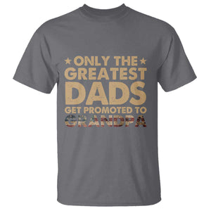 Greatest Dads Get Promoted To Grandpa T Shirt Retro American Flag Fathers Day New Grandpa Gift