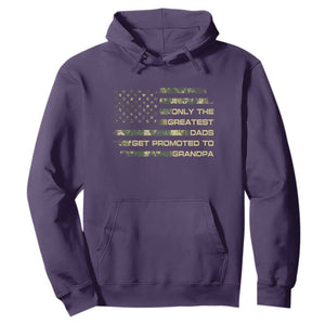 Greatest Dads Get Promoted To Grandpa Hoodie Retro Camo American Flag New Grandpa Gift