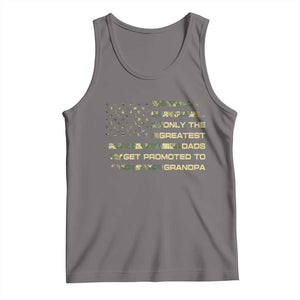 Greatest Dads Get Promoted To Grandpa Tank Top Retro Camo American Flag New Grandpa Gift