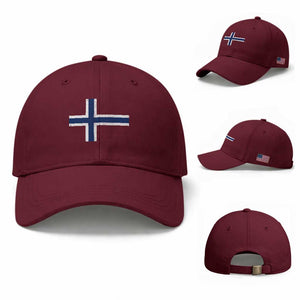 Norway Flag Baseball Cap Distressed Norwegian Norge Nordic Red White Blue Symbol