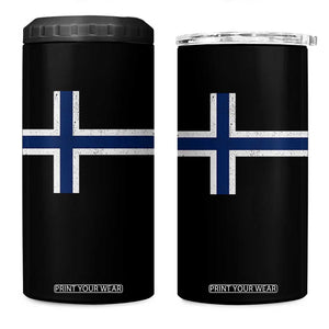 Norway Flag 4 in 1 Can Cooler Tumbler Distressed Norwegian Norge Nordic Red White Blue Symbol