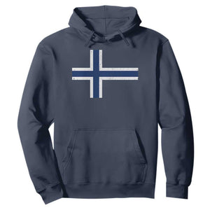 Norway Flag Hoodie Distressed Norwegian Norge Nordic Red White Blue Symbol