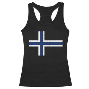 Norway Flag Racerback Tank Top Distressed Norwegian Norge Nordic Red White Blue Symbol