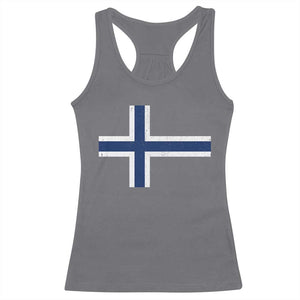 Norway Flag Racerback Tank Top Distressed Norwegian Norge Nordic Red White Blue Symbol