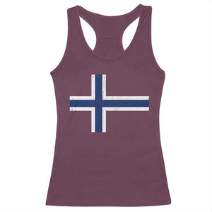 Norway Flag Racerback Tank Top Distressed Norwegian Norge Nordic Red White Blue Symbol