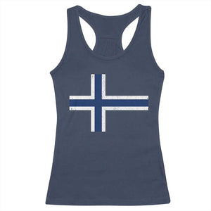 Norway Flag Racerback Tank Top Distressed Norwegian Norge Nordic Red White Blue Symbol