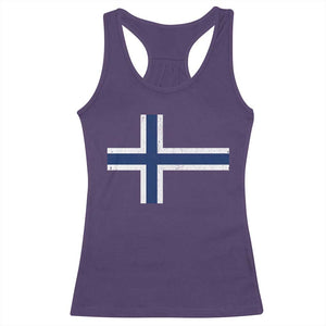Norway Flag Racerback Tank Top Distressed Norwegian Norge Nordic Red White Blue Symbol