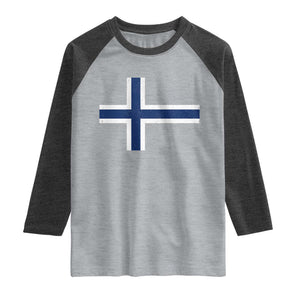 Norway Flag Raglan Shirt Distressed Norwegian Norge Nordic Red White Blue Symbol